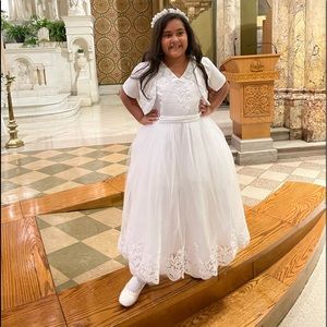 White first communion dress